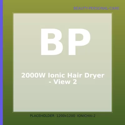 2000W Ionic Hair Dryer — 2