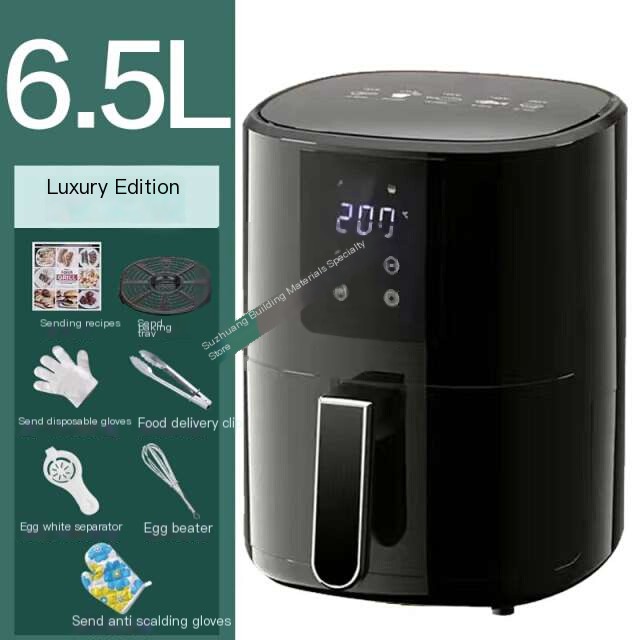 Customized intelligent air fryer household 5L fully automatic touch screen oil-free electric fryer MI merchant black 65L