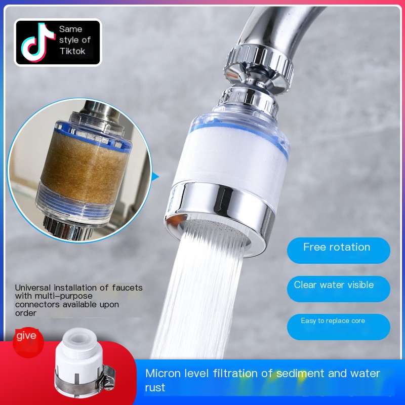 Faucet filter water purifier removes rust and sediment