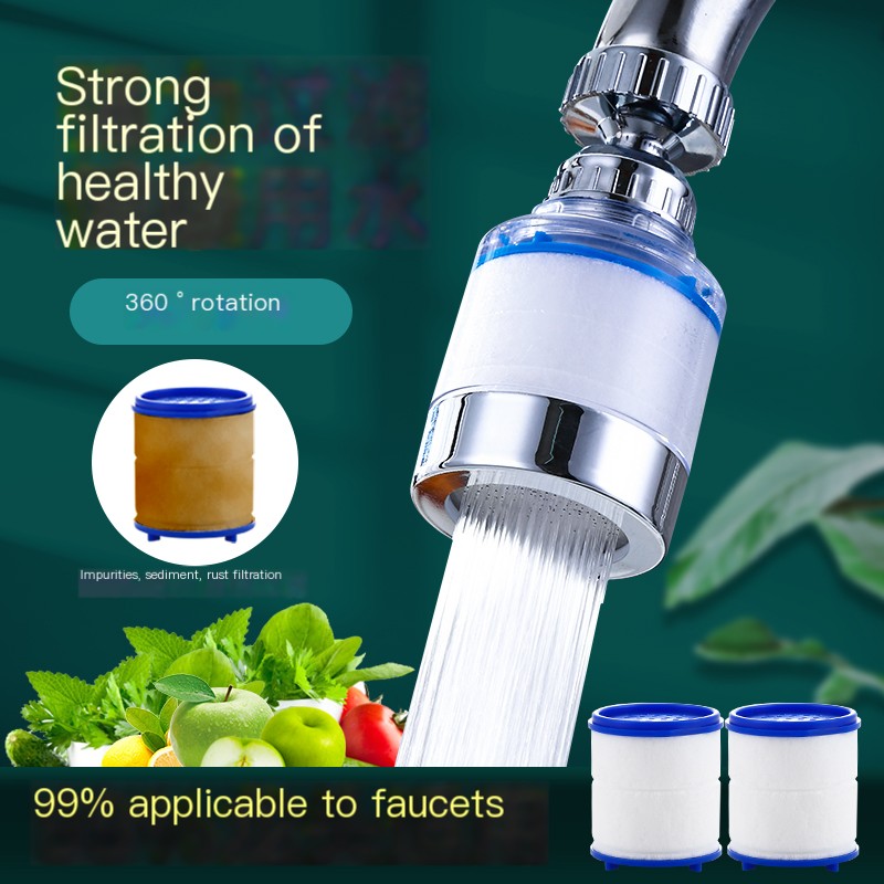 Faucet splash proof head filter water-saving device filtration