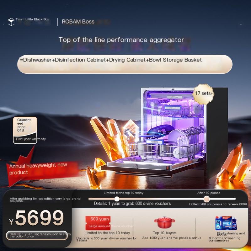 boss's large capacity dishwasher for home use