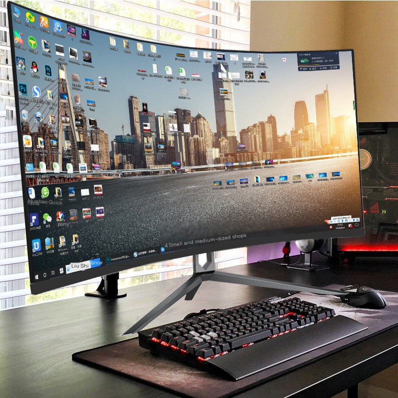 32 inch desktop computer LCD display curved surface