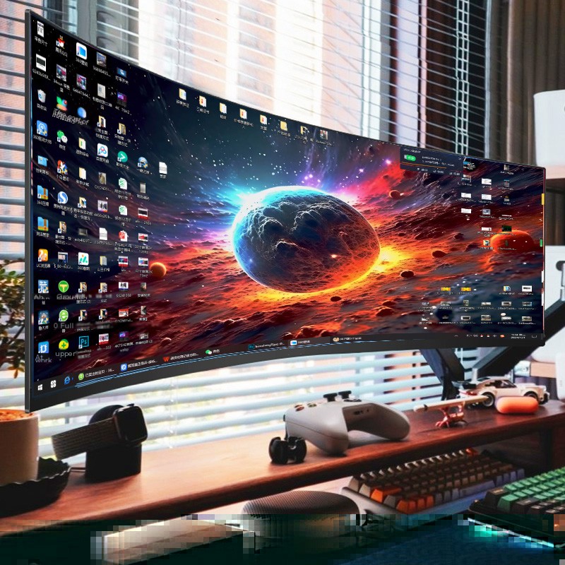32 curved 165HZ display with fish screen large screen