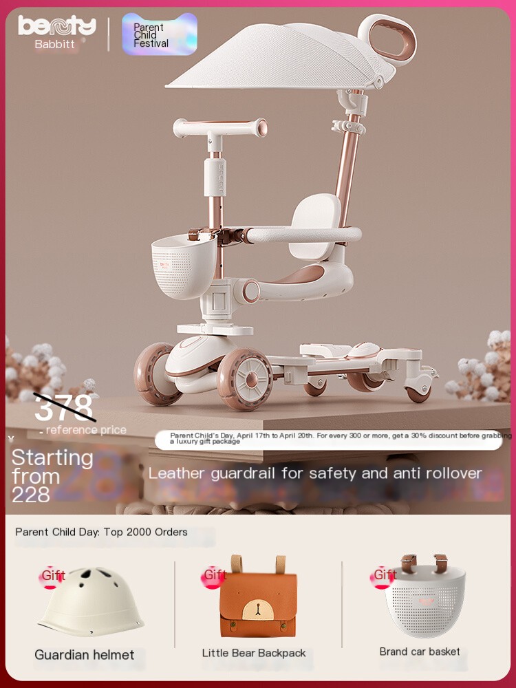 Babbitt scooter for children 1 to 3 years old three-in-one