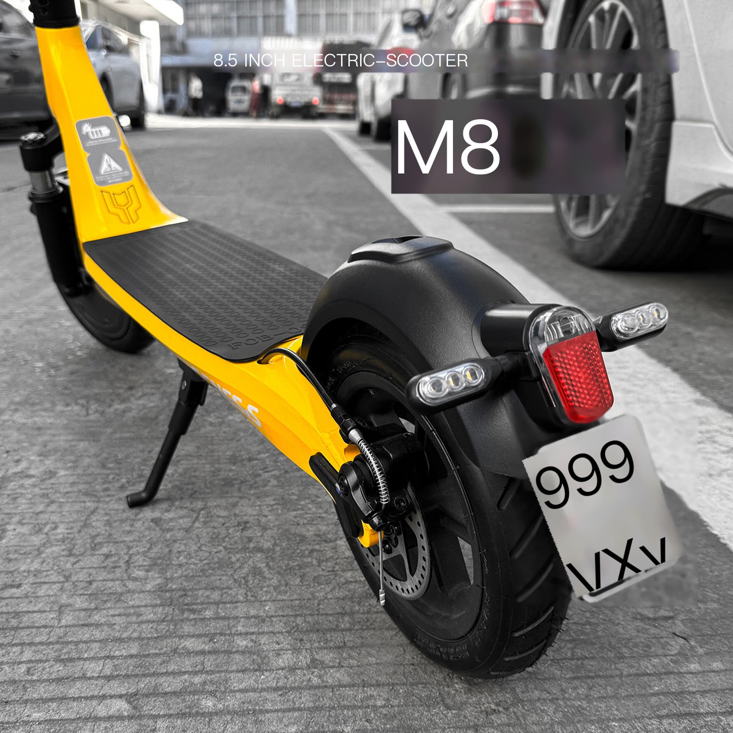 Electric Scooter M8 Aluminum Magnesium Alloy Mini Scooter Atmosphere Light with Turn Signal New Car