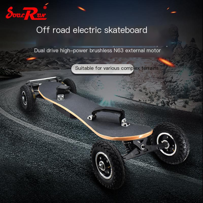Dual wheel drive adult off-road electric scooter with high-speed remote control