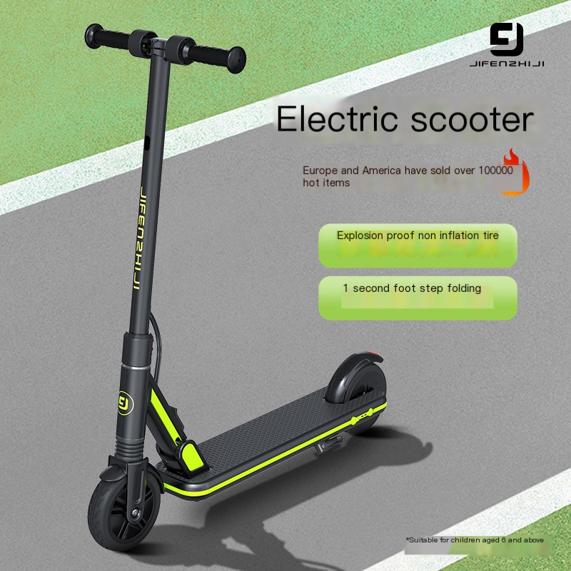 Children's foldable power-assisted scooter