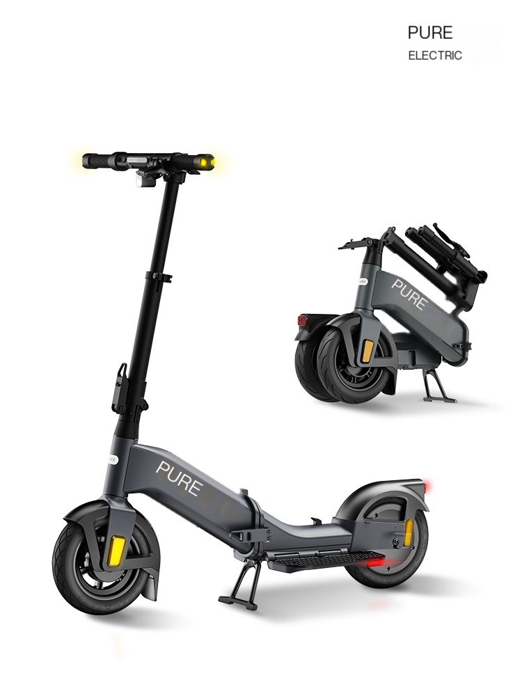 Pure adult electric scooter with high range and foldable design