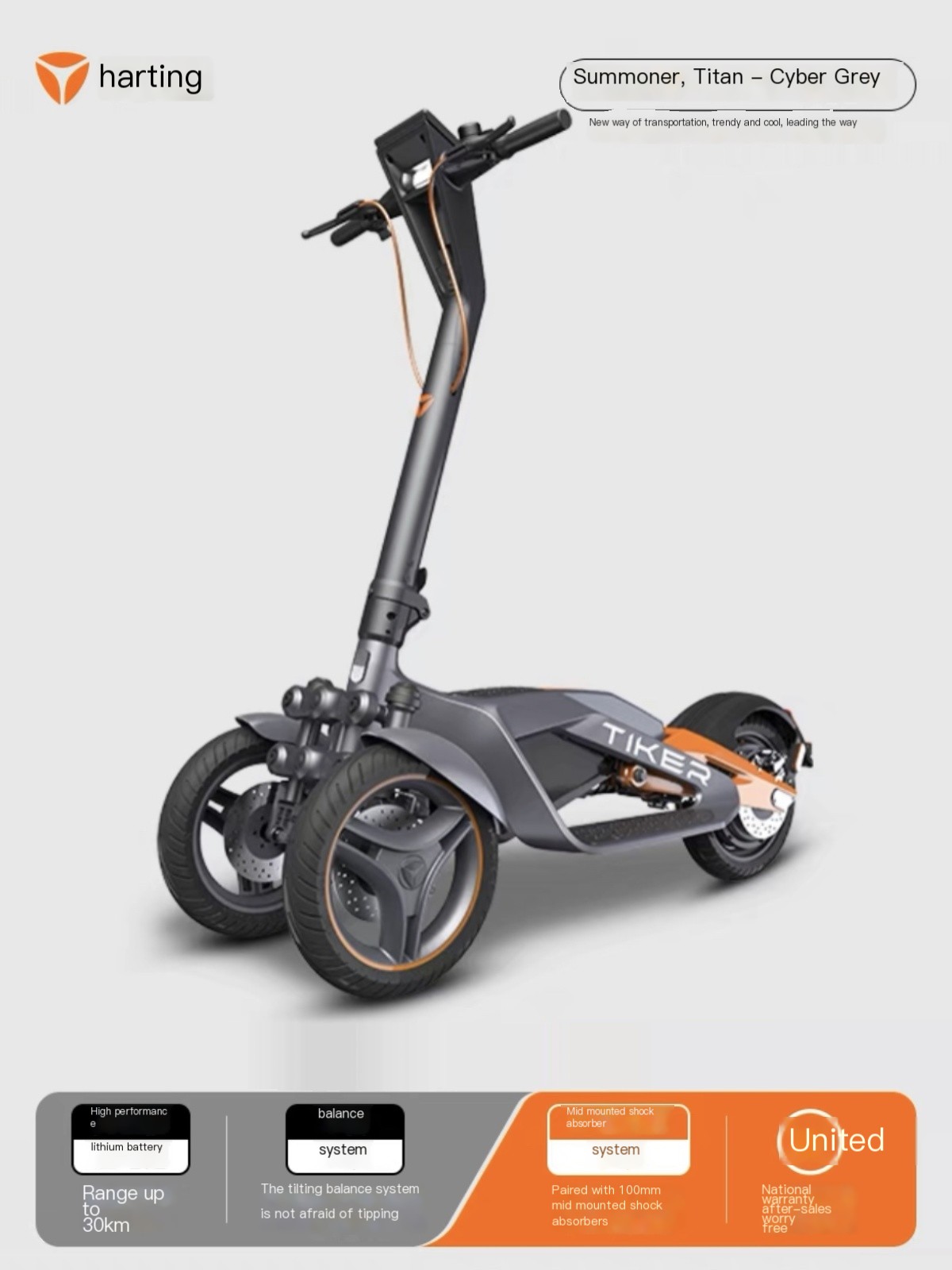 Yadi Titanium Scooter Reverse Three Wheel Mini Folding Adult Male and Female Electric Lithium Tram