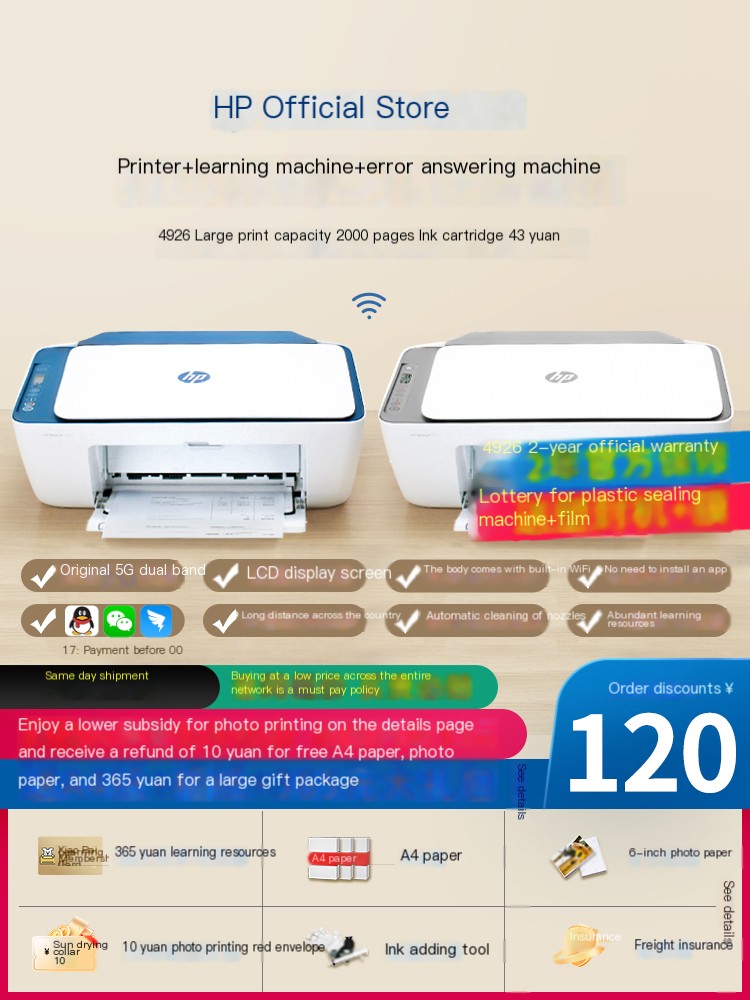 HP color printer copying and scanning small household items