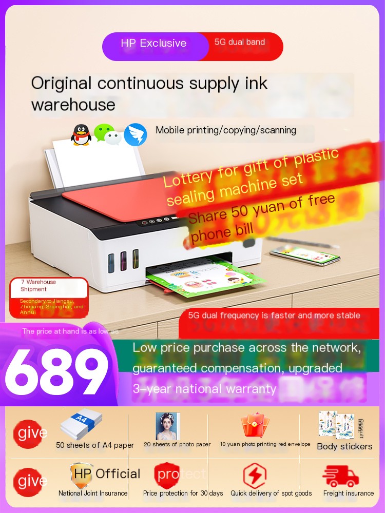 HP 519 Home Mini Printer Copying Integrated