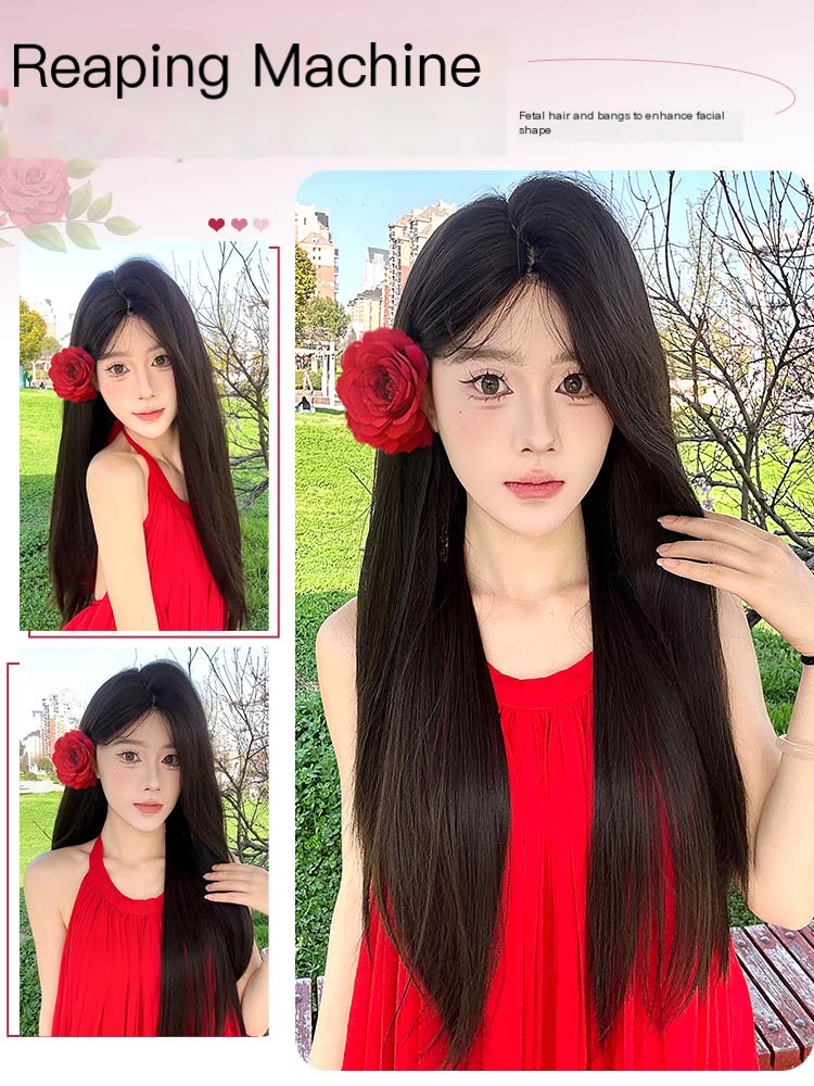 Realistic and natural lace full head style full top wig