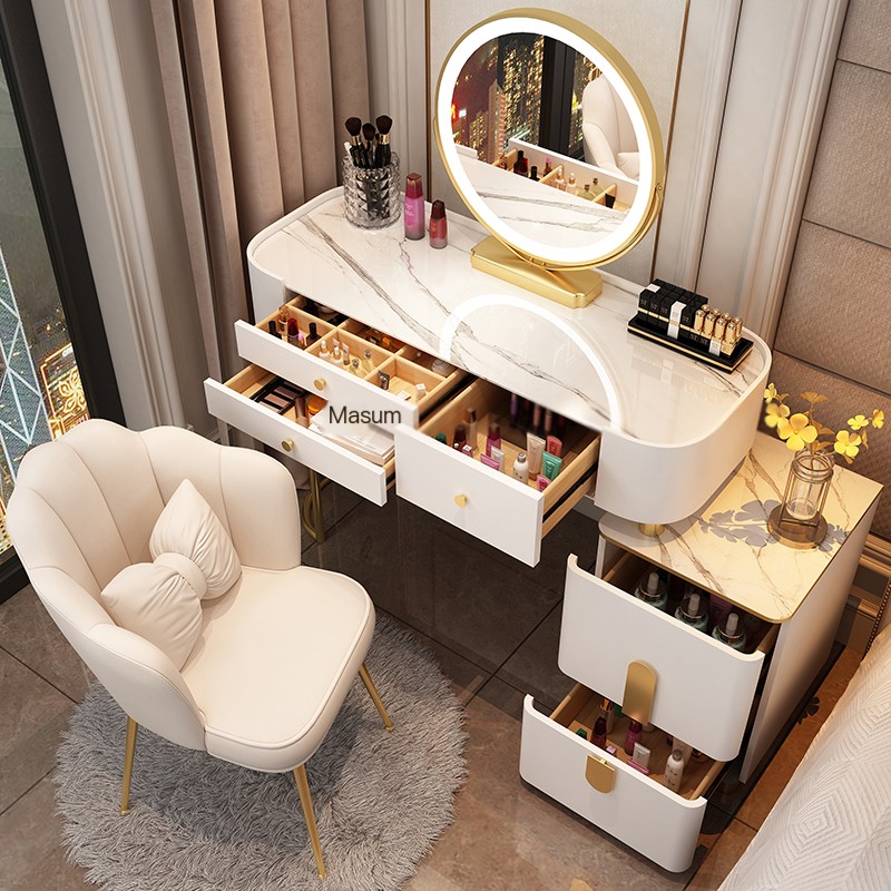 Light luxury dressing table, bedroom, modern and minimalist small unit layout