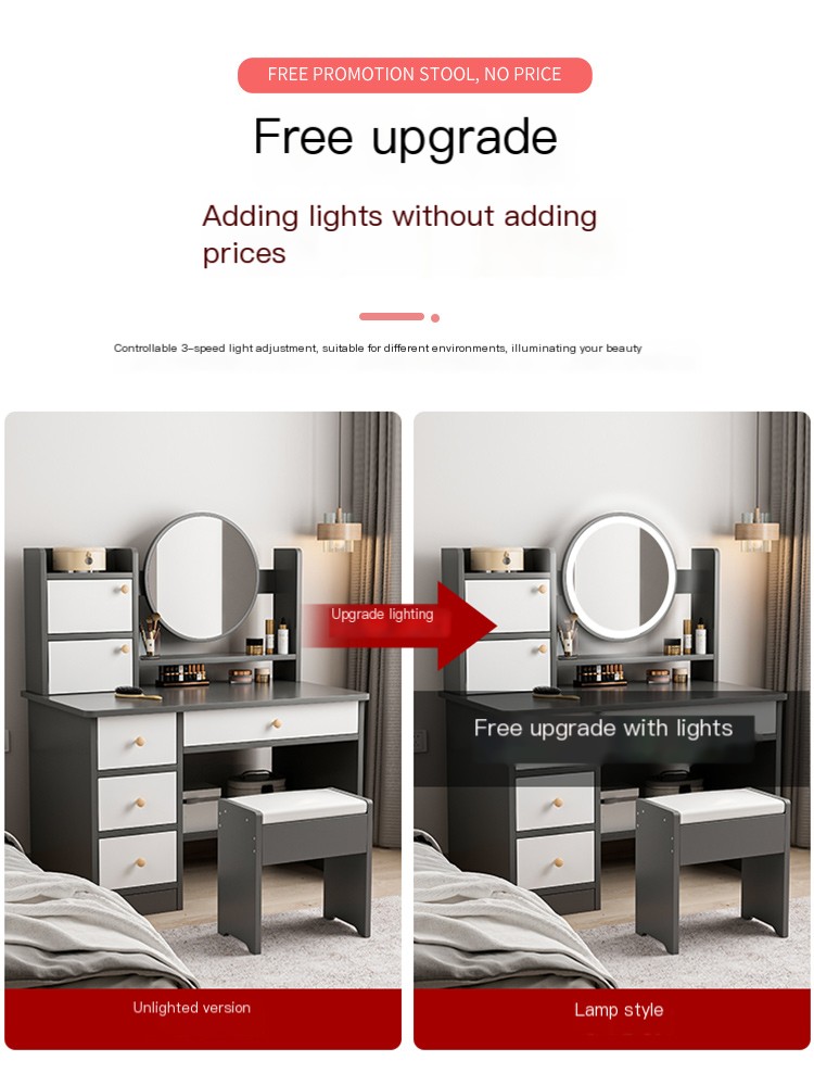 Minimalist modern small master bedroom dressing table integrated dressing table bedroom minimalist dressing table