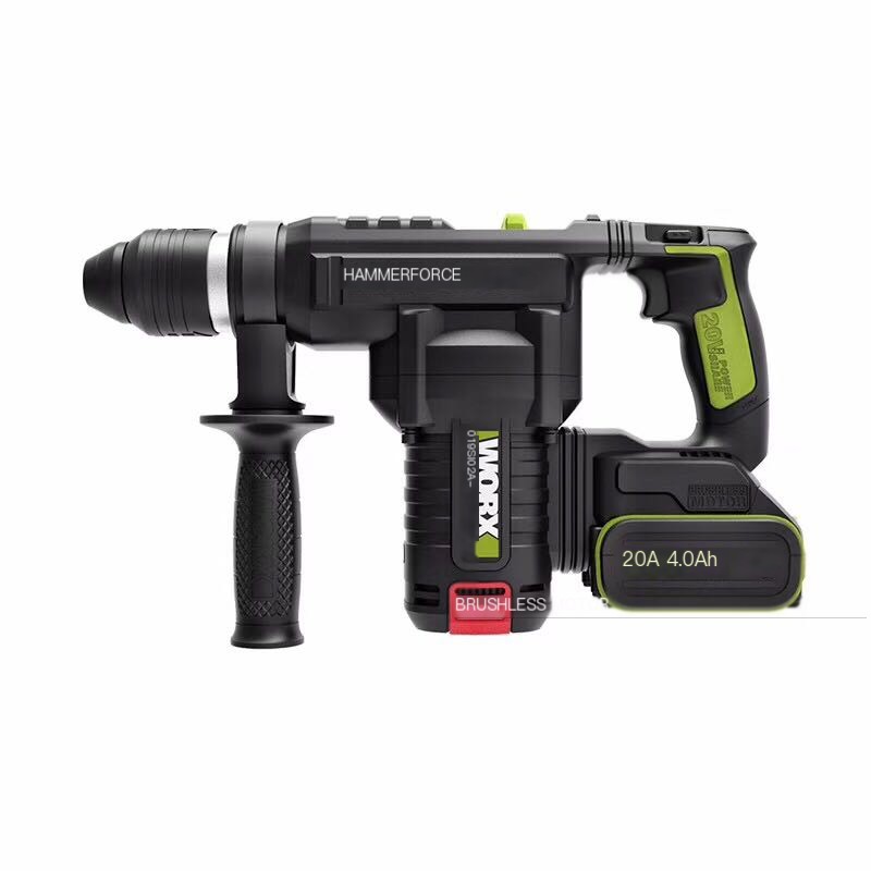 WECKS Lithium Battery Brushless Electric Hammer WU399 Round Handle Concrete Impact Hammer Reinforcement Implantation Electric Hammer Electric Hammer Electric Hammer Electric Tool