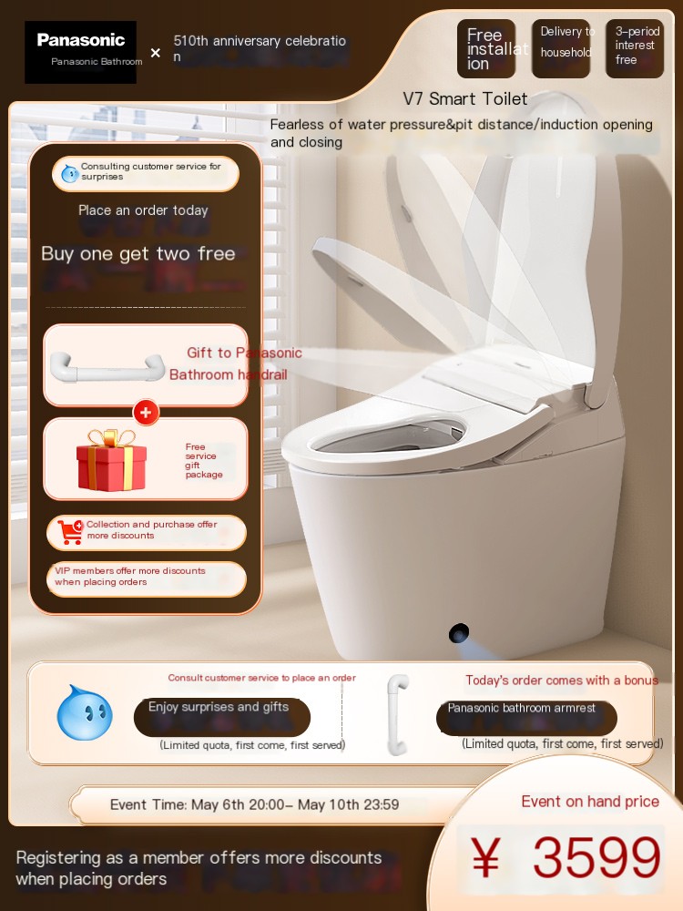Panasonic Intelligent Toilet V7 without Water Pressure