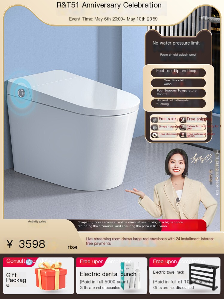 Rui Erte Intelligent Toilet T5X with No Water Pressure Limit