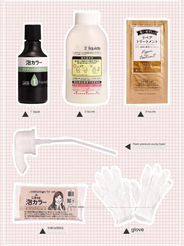 Japan Kao foam hair dye popular color self dye - Image 5