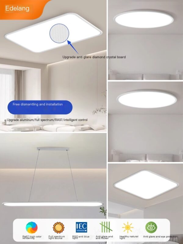 Package installation simple and ultra-thin full spectrum eye protection ceiling light