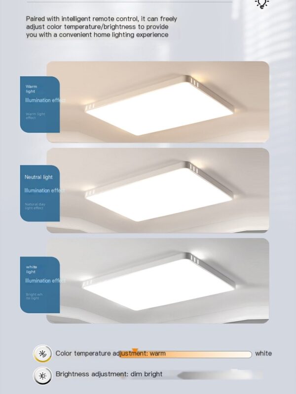 LED minimalist modern master bedroom light ultra-thin fixtures - Image 2