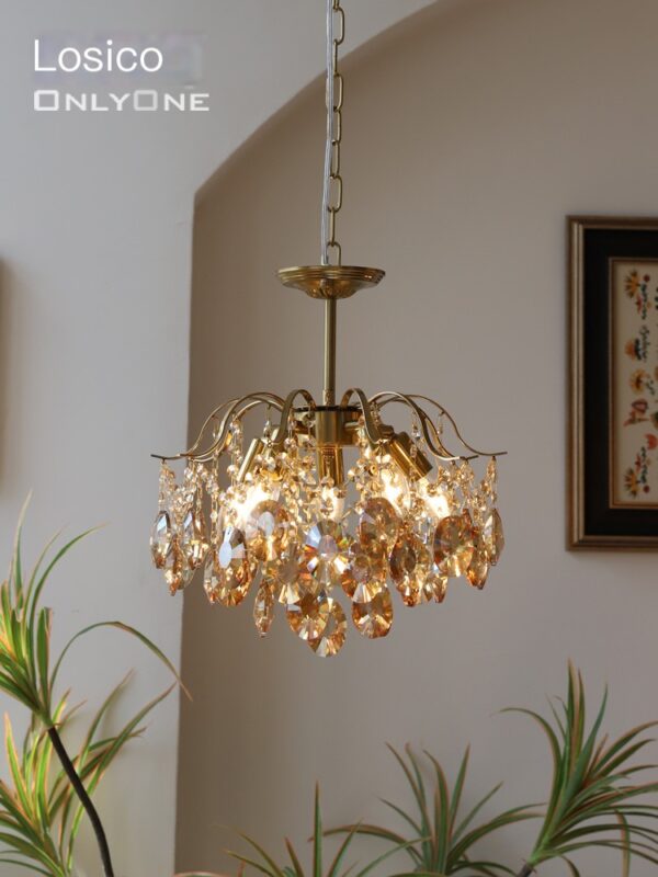 Romantic crystal chandelier French style bedroom in Los Angeles - Image 4