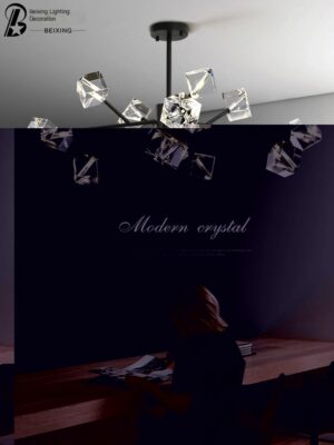 Light luxury designer minimalist modern style crystal molecular lamp