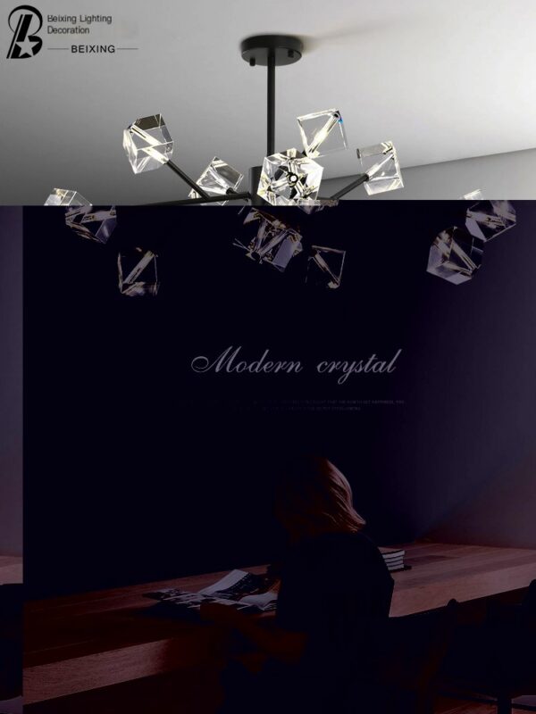 Light luxury designer minimalist modern style crystal molecular lamp