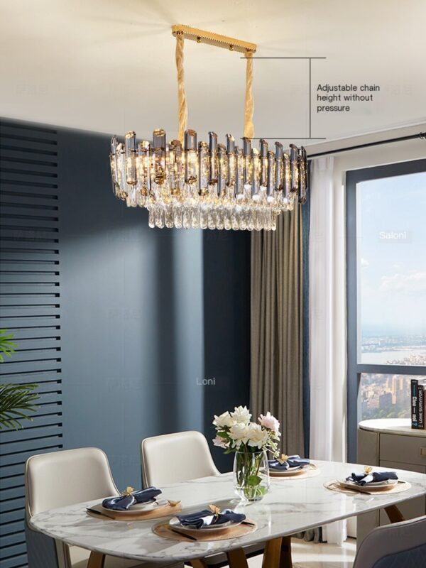 Light luxury living room main light crystal ceiling light, simple and modern - Image 2