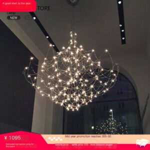 Light luxury Italian postmodern style duplex floor chandelier
