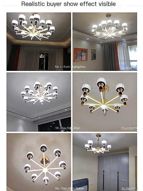 Living room lights, crystal chandeliers, all aluminum, luxurious and grand - Image 4