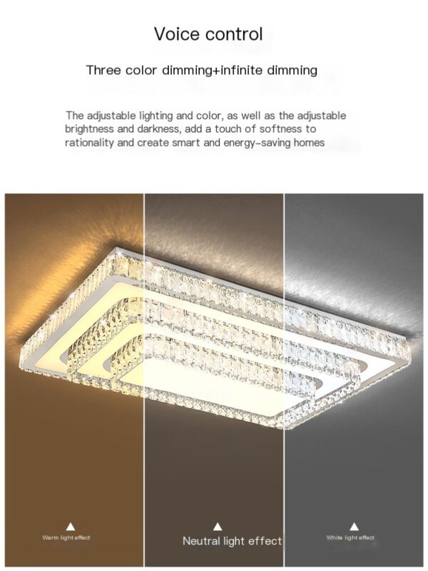 Offline intelligent voice light luxury crystal ceiling light minimalist - Image 4
