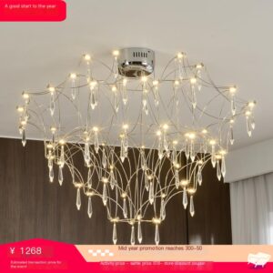 Postmodern style firefly bedroom crystal ceiling light