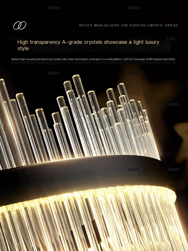 Saloni living room bedroom modern luxury crystal chandelier - Image 3