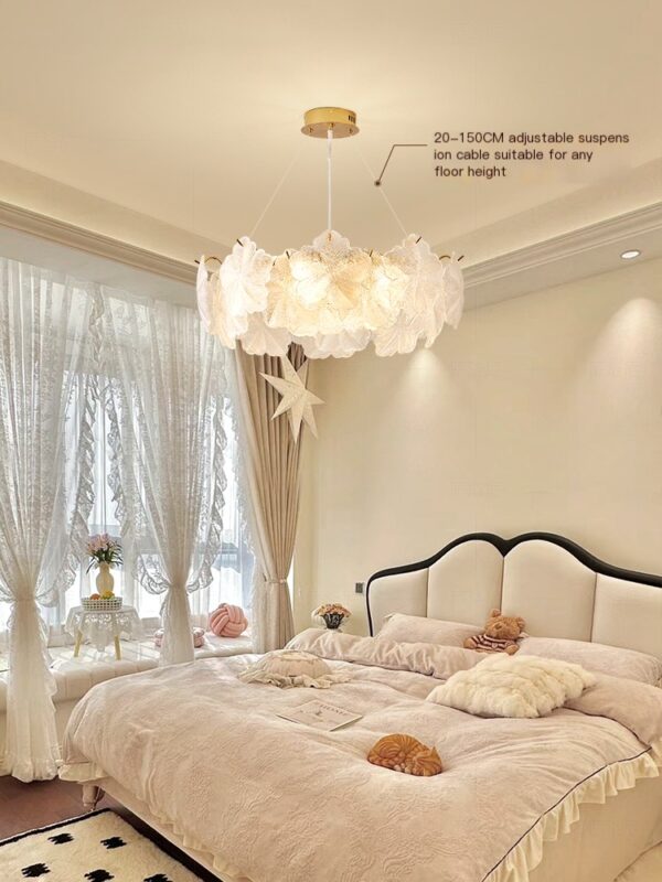 French cream style modern minimalist snowflake chandelier - Image 2