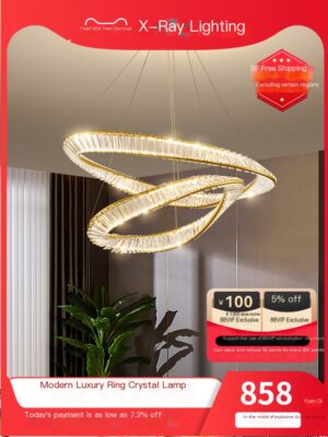 Lei Shi Intelligent Postmodern Chandelier Living Room Crystal