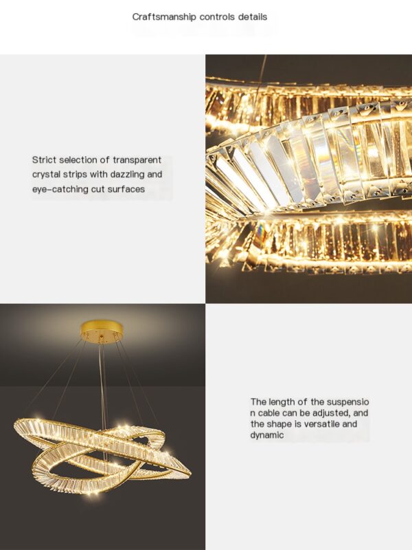 Lei Shi Intelligent Postmodern Chandelier Living Room Crystal - Image 4