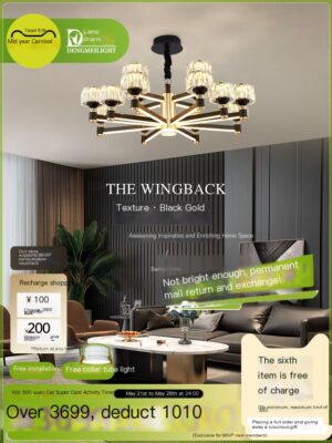 Modern Luxury Living Room Pendant Light Simple and Creative Crystal