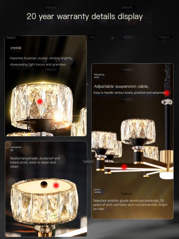 Lighting fixtures, whole house package, living room, American style crystal chandelier - Image 3