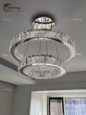 New Light Luxury Glacier Living Room Crystal Pendant Light in Zhongshan, Guangdong: Simple and atmospheric Bedroom and Restaurant Lighting