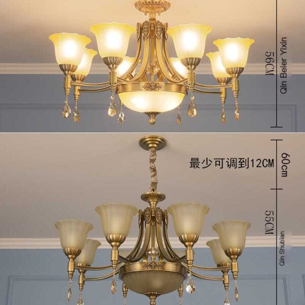 American style crystal living room lamp, European style grand luxury - Image 2