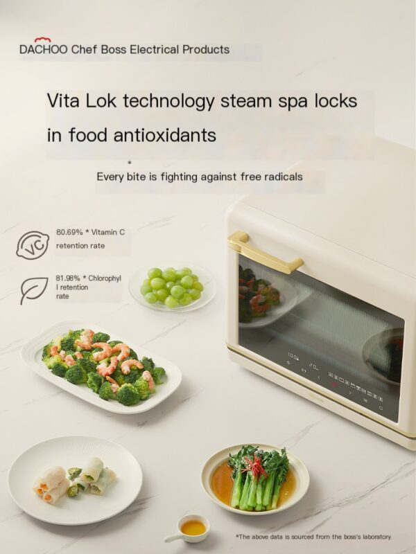 Boss Electric Chef DB613 Home Desktop Vita Lok Steaming, Roasting, and Frying Integrated Machine Roasting and Rotating Oven - Image 5
