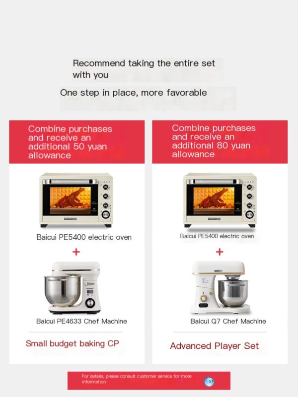 Baicui PE5400 Sponge Electric Oven for Household Use - Image 3