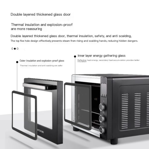 Factory Old Tongguan Roujiamo Oven Electric Cake Bell Special Old Tongguan Roujiamo Frozen Cake Electric Oven Household and Commercial Promotion[Hot air circulation, not touching the inner liner] S40 electric oven - Image 4