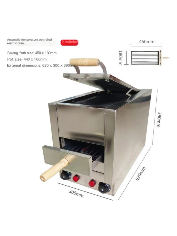 Commercial automatic temperature control single fork Shaobing (Baked cake in griddle) oven electric oven Tongguan meat bun oven electric toaster - Image 4