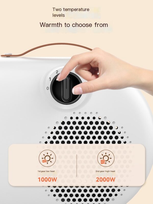 Meiling Small Office Desktop Rapid Heating Fan - Image 5