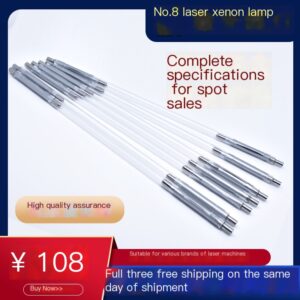 Laser welding pulse xenon lamp X8 * 140 * 280 high-speed welding Naien laser xenon lamp engraving laser welding machine lamp tube