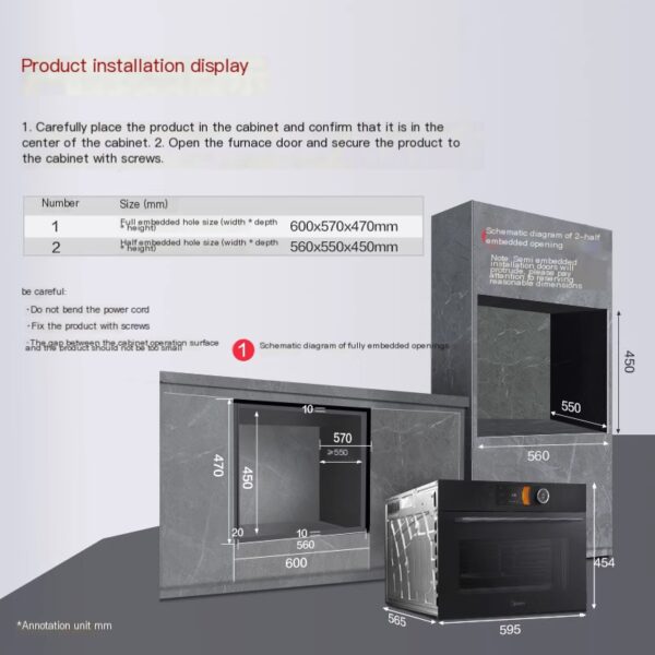Midea Micro Steaming and Baking Integrated Machine Embedded - Image 4