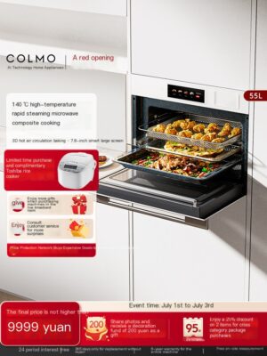 COLMO Cloud Glass White Micro Steaming, Roasting, Frying, Stewing and Stewing Integrated Machine